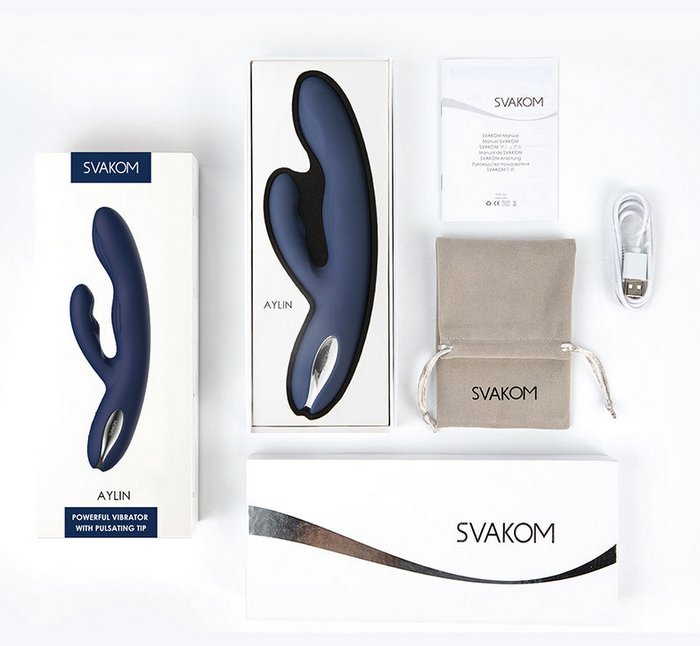 Bao bì sách hướng dẫn máy mat xa điểm g Svakom Aylin